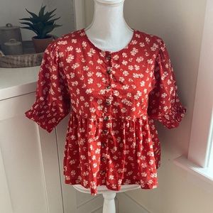 Madewell Button Down Blouse Shirt